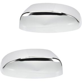 2pcs Upper Mirror Cap Chrome Plated for Silverado Sierra 1500 2500 3500HD 2007-2013 Tahoe Suburban Avalanche Yukon/Yukon XL Escalade EXT ESV 25788157 25788156