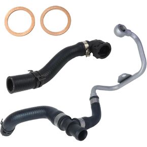 11537600674 Turbo Coolant Hose Return Line Pipe for Mini R55 R56 R57 R58 R59 R60 R61 JCW Cooper S Clubman 2011-2014 Turbocharger Return Coolant Hose Pipe with Water Hose Fitting,Replace 11537547945