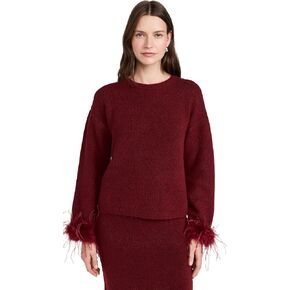WAYF Women's Feather Trim Sweater