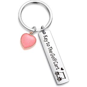 ZNOSVEI Golf Player Keychain Sports Gift Golf Course Jewelry Hubby Gift Grandfather Keychain Brother Gift