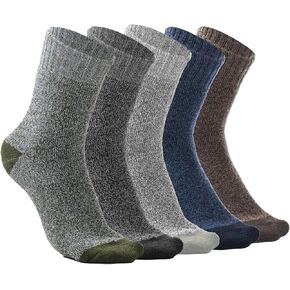 5 Pairs Thick Warm Winter Socks for Men Soft Thermal Hiking Socks for Cold Weather Winter Socks for Indoors and Outdoors