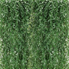 Riceshoot Green Vines Garland Decorations Fake Seaweed Artificial Vines Willow Leaves with Stems Hanging Plastic Ivy Greenery Garland for Wedding Party Home Garden(Fruit Green,24 Pcs)