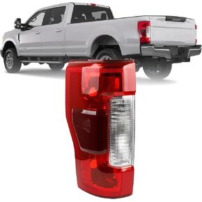 Dasbecan هالوجين الجانب الأيمن للركاب مجموعة ضوء الذيل متوافقة مع 2017 2018 2019 Ford F250 F350 F450 Super Duty Light Light Rear Lamp استبدال KC3Z13404C وحدة النقطة العمياء يمكن تركيبها