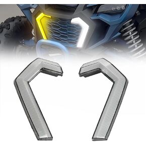 KEMIMOTO UTV LED Turn Signal Fang Lights, Front Grill Lights Compatible with Talon 1000R/1000X/1000X-4, Impact-Resistant, Waterproof Grille Accent Lamps with Long-Lasting Performance