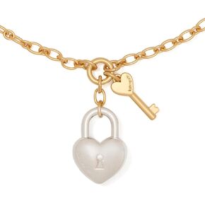 kate spade new york Heart You Statement Pendant, Silver Gold
