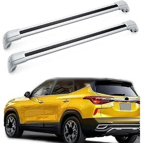 MotorFansClub Cross Bars Roof Rack Fit for KIA Seltos KX3 2019 2020 2021 2022 2023 Baggage Rail Cargo Luggage Rack Aluminum (2 PCS)