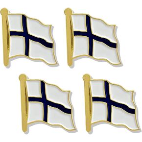 stidsds Finland Flag Pin - Finland Flags Pins Lapel Finns Flag Enamel Lapel Pin Men Women Suit & Waving Patriotic Metal Badge Souvenir Hat Backpacks Decoration(4 Pack)