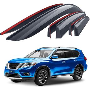 Goodyear Shatterproof Side Window Deflectors for Trucks Ford F150 2015-2024 SuperCrew, Vent Visor, Truck Accessories, Tape-on Rain Guards, Window Visors, Vent Deflector, 4 pcs - GY003282
