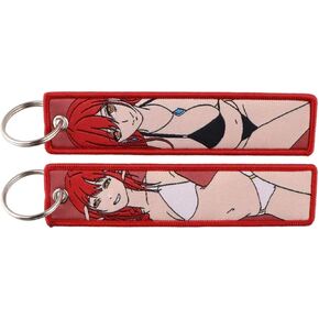 Pinstant Chainsaw Man Makima Bikini Sexy Cute Anime Manga Keychain Key Tag Chain Fob Ring