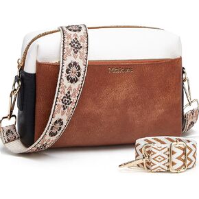 Makes Small Crossbody Bags for Women girls Shoulder Purses Vegan Leather Handbags with adjustable 2 Guitar Straps