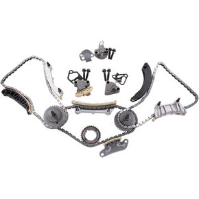MOTOKU Engine Timing Chain Kit 9-0753S for Chevrolet Equinox Malibu Traverse Cadillac CTS SRX STS Acadia Buick Allure Enclave LaCrosse 2.8L 3.0L 3.6L Guide Rail Tensioner Crank Sprocket Idler Sprocket