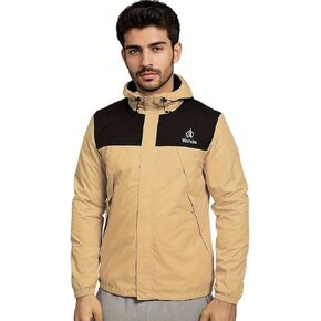 Mens Rain Jacket Waterproof with Hooded Hiking Coat Lightweight Windbreaker