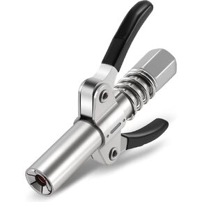 Grease Gun Coupler-Upgrade to 15000 PSI, Duty Quick Release Grease Couplers Strong Lock on Greases Gun Couplers, Compatible with All Grease Guns 1/8" NPT Fittings (1 PCS)