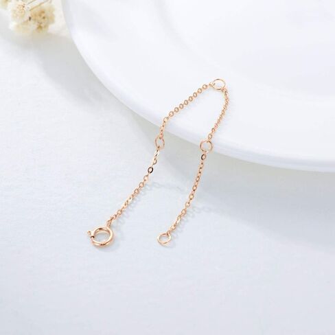 14K Solid Gold Chain Extender for Necklace 2/3/4 Inch, Durable Adjustable Necklace Anklet Bracelet Necklace Chain Extender Gifts for Her in Saudi Arabia