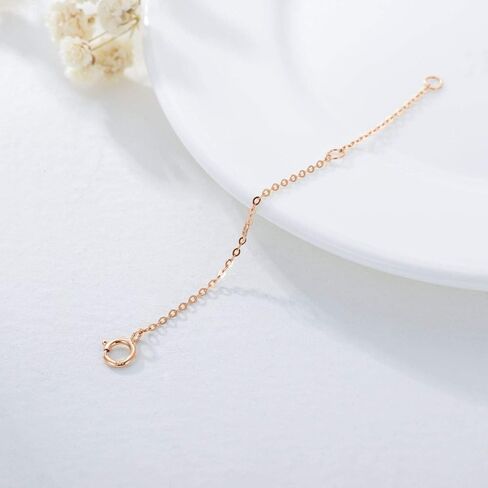 14K Solid Gold Chain Extender for Necklace 2/3/4 Inch, Durable Adjustable Necklace Anklet Bracelet Necklace Chain Extender Gifts for Her in Saudi Arabia