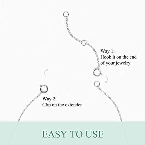 14K Solid Gold Chain Extender for Necklace 2/3/4 Inch, Durable Adjustable Necklace Anklet Bracelet Necklace Chain Extender Gifts for Her in Saudi Arabia