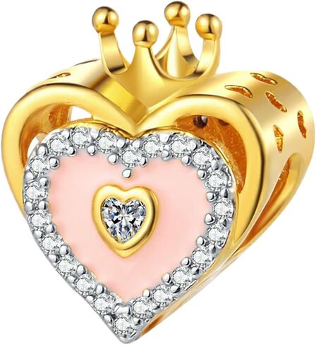 Cartoon Animal Love Heart Dangle Charms for Bracelets and Necklaces 925 Sterling Silver Charms Pendant Bead Charms Jewelry Gift for Women Family Friends in Saudi Arabia