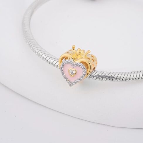 Cartoon Animal Love Heart Dangle Charms for Bracelets and Necklaces 925 Sterling Silver Charms Pendant Bead Charms Jewelry Gift for Women Family Friends in Saudi Arabia