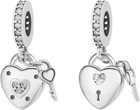 Cartoon Animal Love Heart Dangle Charms for Bracelets and Necklaces 925 Sterling Silver Charms Pendant Bead Charms Jewelry Gift for Women Family Friends in Saudi Arabia