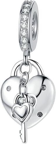 Cartoon Animal Love Heart Dangle Charms for Bracelets and Necklaces 925 Sterling Silver Charms Pendant Bead Charms Jewelry Gift for Women Family Friends in Saudi Arabia