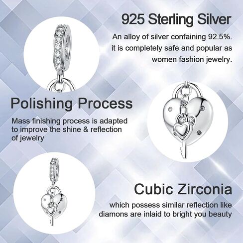 Cartoon Animal Love Heart Dangle Charms for Bracelets and Necklaces 925 Sterling Silver Charms Pendant Bead Charms Jewelry Gift for Women Family Friends in Saudi Arabia