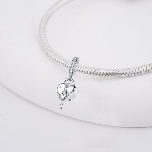 Cartoon Animal Love Heart Dangle Charms for Bracelets and Necklaces 925 Sterling Silver Charms Pendant Bead Charms Jewelry Gift for Women Family Friends in Saudi Arabia