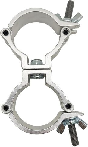 1.88-2 Inch Lighting Truss Dual Swivel Coupler DJ Light Clamps Heavy Duty Aluminum Alloy 220 Lbs for 48-51 mm Pipe Black for Stage Lights in Kuwait