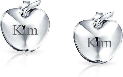 Red CZ Apple Of My Eye Kpop Huggie Hoop Earrings For Women Cubic Zirconia .925 Sterling Silver in Kuwait