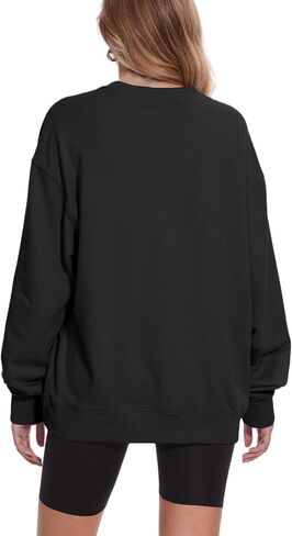 Womens Oversized Sweatshirts Crewneck Pullover Sweaters Casual Long Sleeve Fall Winter Fashion Outfits Clothes in Kuwait