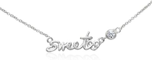 B. BRILLIANT Cubic Zirconia Inspirational Necklace for Women Men, Layered Necklace, Short Minimalist Dainty Choker Chain Necklace Sterling Silver in Kuwait