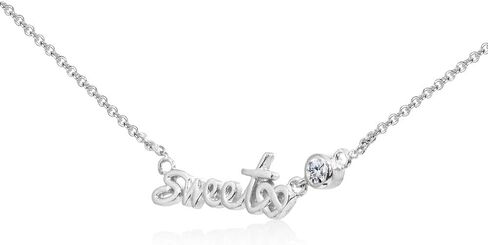 B. BRILLIANT Cubic Zirconia Inspirational Necklace for Women Men, Layered Necklace, Short Minimalist Dainty Choker Chain Necklace Sterling Silver in Kuwait