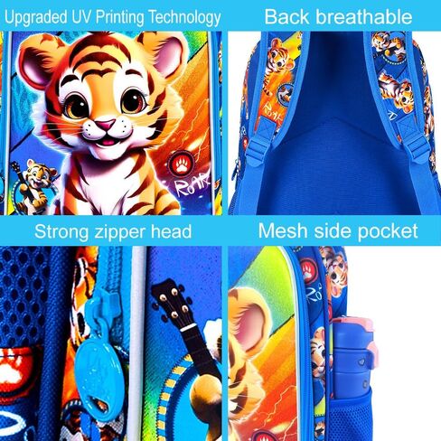 16" Dinosaur Backpack for Boy, 3Pcs Kids School Bookbag for Elementary Preschool Kindergarten, School Backpacks with Lunch Box(Green) in Kuwait