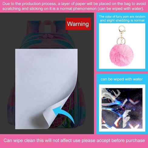 3Pcs Unicorn Backpack for Girls, 16" School Backpacks Set for Elementary Preschool Kindergarten, Kids Bookbag with Lunch Box(Pink) in Saudi Arabia