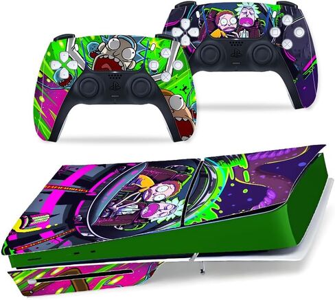 PS5 Skin - Slim Disc Console and Controller Accessories Cover Skins PS5 Controller Skin Gift ps5 Skins for Console Full Set PS5 Skin Greed in Kuwait