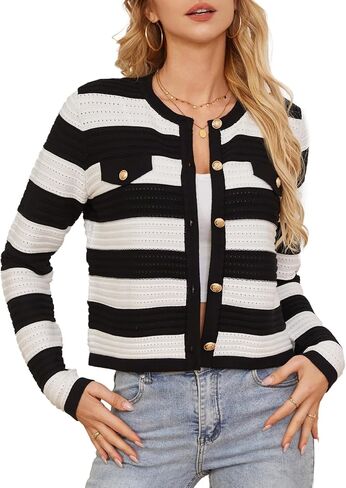 GRACE KARIN Women's Knit Cardigan Sweaters Long Sleeve Open Front Button Down Trendy Jackets Lightweight Fall Outfits in Saudi Arabia