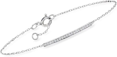 RS Pure by Ross-Simons 0.10 ct. t.w. Diamond Bar Bracelet in Sterling Silver. 6.5 inches in Kuwait