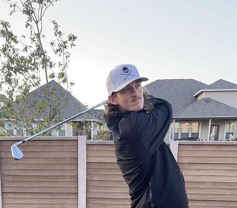 SHANKITGOLF Paint Splatter Rope Adjustable Golf Hat Men Funny Golf Hat Black in Kuwait