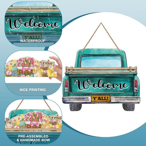 Seasonal Welcome Sign - Double Side Interchangeable Welcome Sign with 14 Dog Pattern Icons Holiday Changeable Home Sign Door Wreath Gifts in Saudi Arabia