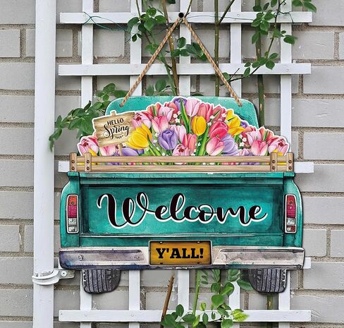 Seasonal Welcome Sign - Double Side Interchangeable Welcome Sign with 14 Dog Pattern Icons Holiday Changeable Home Sign Door Wreath Gifts in Saudi Arabia