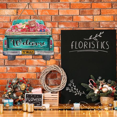 Seasonal Welcome Sign - Double Side Interchangeable Welcome Sign with 14 Dog Pattern Icons Holiday Changeable Home Sign Door Wreath Gifts in Saudi Arabia