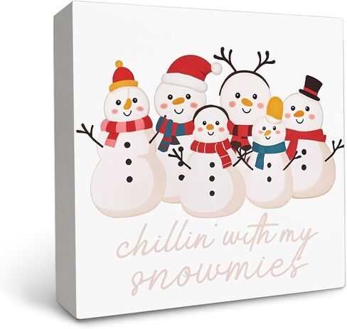 Winter Snowman Wooden Sign, Winter Snowman Christmas Wooden Signs For Home Decor, Winter Snowman Desk Signs, Winter Snowman Table Decor, Winter Snowman Wooden Signs For Home Decor in Kuwait