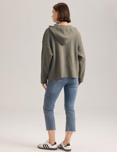 Womens Hoodies Zip Up Sweatshirt Fall Fashion 2024 Knit Cardigan Oversized Sweaters for Women in Saudi Arabia
