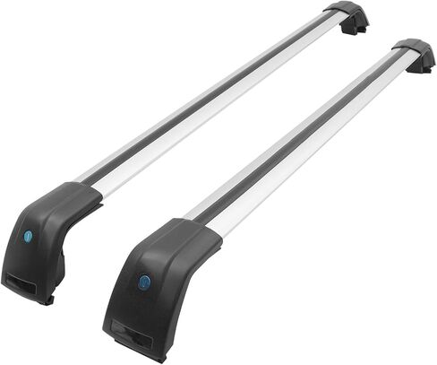 MotorFansClub حامل سقفي قضبان متقاطعة تناسب Hyundai Santa Fe 2019 2020 الأمتعة الأمتعة البضائع سقف علوي السكك الحديدية in Kuwait