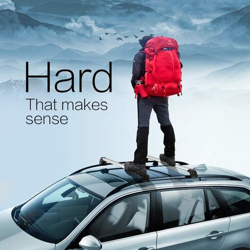 MotorFansClub حامل سقفي قضبان متقاطعة تناسب Hyundai Santa Fe 2019 2020 الأمتعة الأمتعة البضائع سقف علوي السكك الحديدية in Kuwait