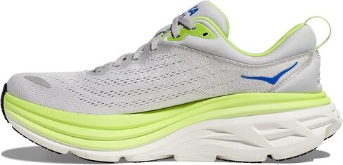 Hoka Men's Bondi 8 Sneaker, Stardust/Lettuce, 9 in Saudi Arabia
