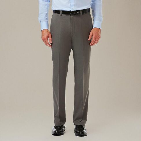 بنطال كاجوال رجالي من HAGGAR Cool 18 Pro بمقاس كلاسيكي ومسطح من الأمام، بمقاسات عادية وكبيرة وطويلة in Kuwait