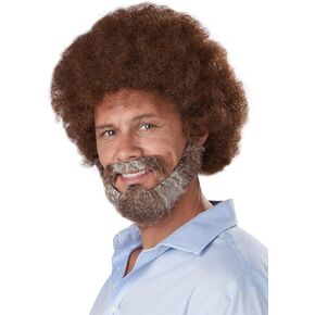 California-Costumes mens-Sexy-70's Wig, Beard & Moustache-Costume Wig, Brown, One Size US