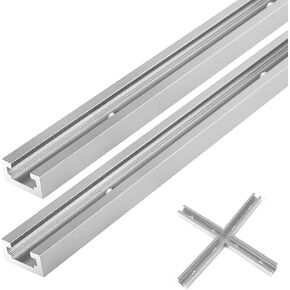 4Pack 12" T-Track for Woodworking Blue Double-Cut with 1Set T-Track Intersection Kit Blue, 12 inch Universal Aluminum T Tracks with T-Track Tool Accessories