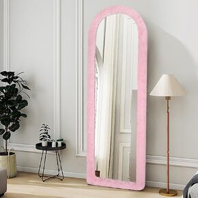 Fluffy Mirror Edge Cover (NO MIRROR) - Universal Fit for Various Sizes of Arch Full-Length Mirrors, Decorative Full-Length Mirror Cover, High Elasticity, Enhance Room Ambiance, Room Decor, Women Gifts