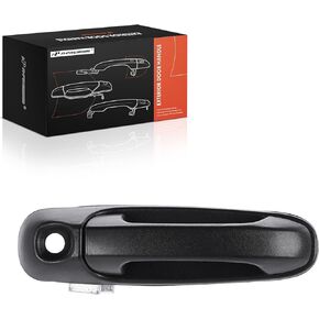 A-Premium Front Left Driver Side Exterior Door Handle with Keyhole Compatible with Dodge Ram 1500 2500 3500 4500 5500, Durango, Dakota & Mitsubishi Raider, Textured Black
